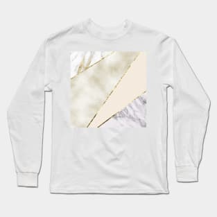 Dazzling gold with grey marble Long Sleeve T-Shirt